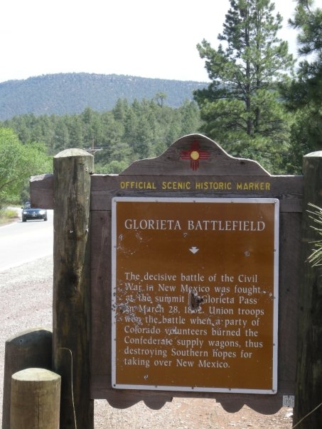 Glorieta Battlefield official scenic historic marker New Mexico